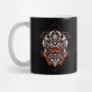 Oni mecha mask Mug